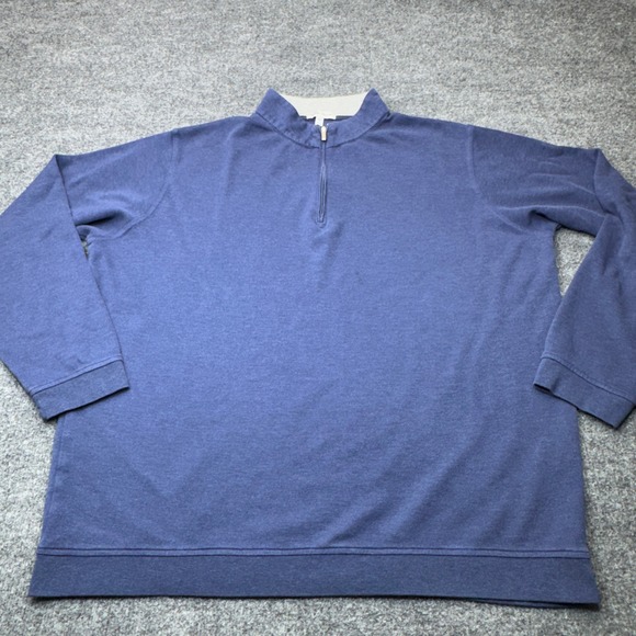 Peter Millar Other - Peter Millar Sweatshirt Mens XXL Blue Cotton Modal Blend Quarter Zip Pullover